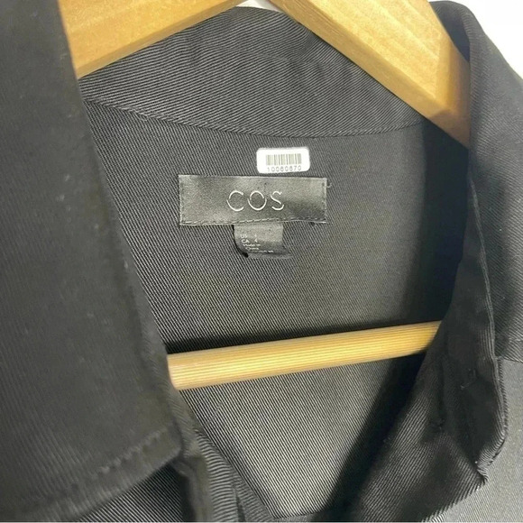 COS Black Button Up Shirt Dress Size 4 - Picture 4 of 5